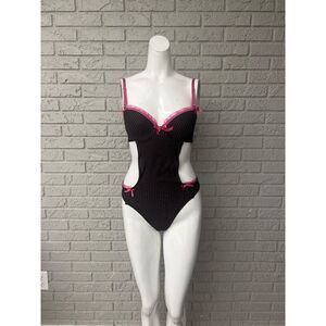So Sexy Women Pink & Black Teddy Size 34B